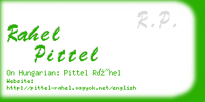 rahel pittel business card